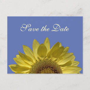 Postal De Anuncios verano brillante girasol amarillo salva la fecha