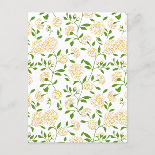 Postal De Anuncios Verde amarillo Dandelion Wildflower Garden