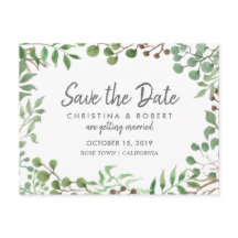 Verde Botánico | Hoja | Salvar la Fecha