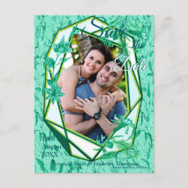 Postal De Anuncios Verde esmeralda sobre un respaldo de textura escul