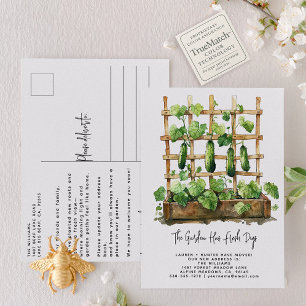 Postal De Anuncios Verde Moderno A Cuarelas Nuevo y Fresco Mobiliario