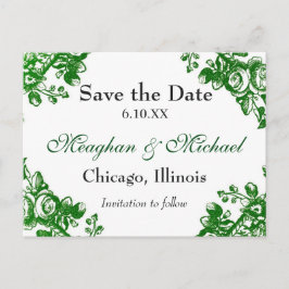 Postal De Anuncios Verdor floral antiguo