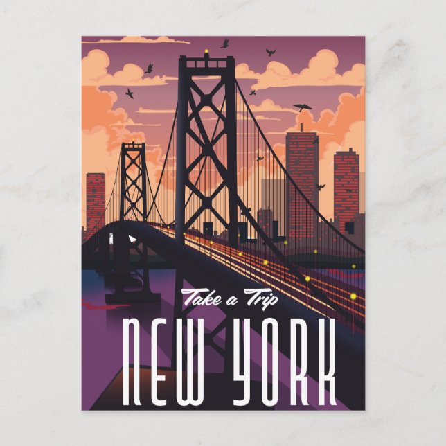 Postal De Anuncios Viaje a Nueva York (Anverso)