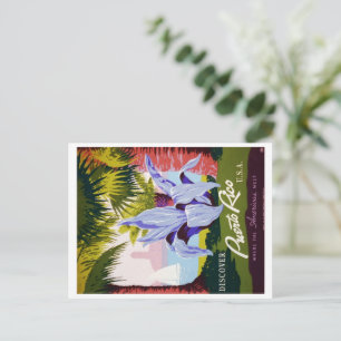 Postal De Anuncios Viaje de Puerto Rico Viaje Tropical Salven la Fech