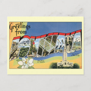 Postal De Anuncios Viajes de época, Luisiana, cambio de dirección