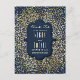 Postal De Anuncios Vintage de la marina de glamour Purpurina de oro s