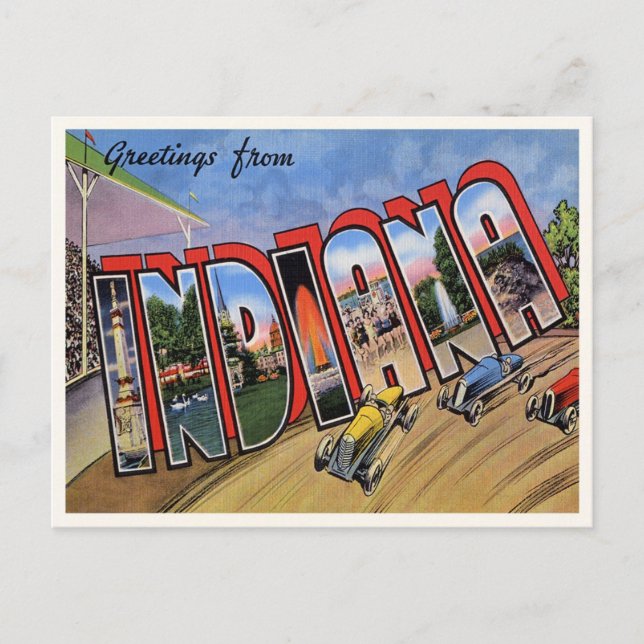 Postal De Anuncios Vintage Indiana (Anverso)