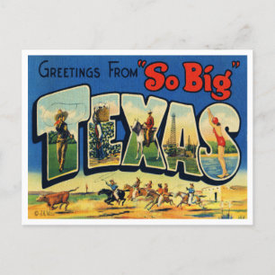 Postal De Anuncios Vintage Tejas