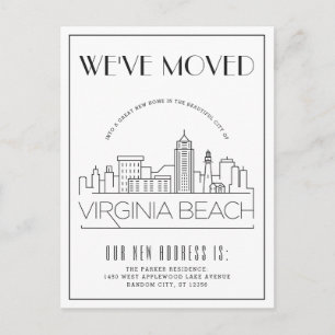 Postal De Anuncios Virginia Beach Modern Deco   Cambio de Dirección