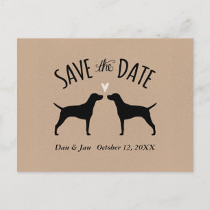 Postal De Anuncios Vizsla Silhouettes Wedding Save the Date