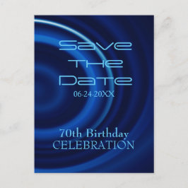 Postal De Anuncios Vortex 70th Birthday Save the Date Postcard