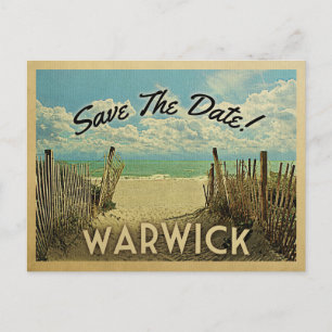 Postal De Anuncios Warwick Rhode Island Save The Date Vintage Playa