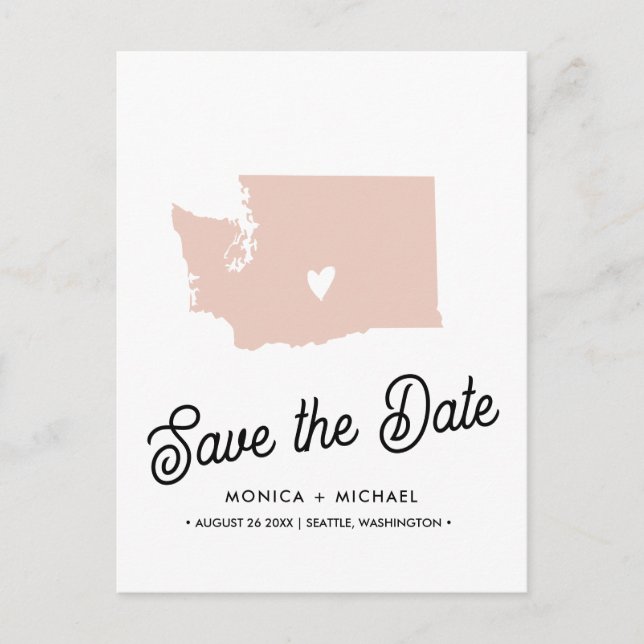Postal De Anuncios WASHINGTON State Destination Wedding CUALQUIER COL (Anverso)