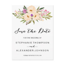 Watercolor Ivory Bouquet Anemones