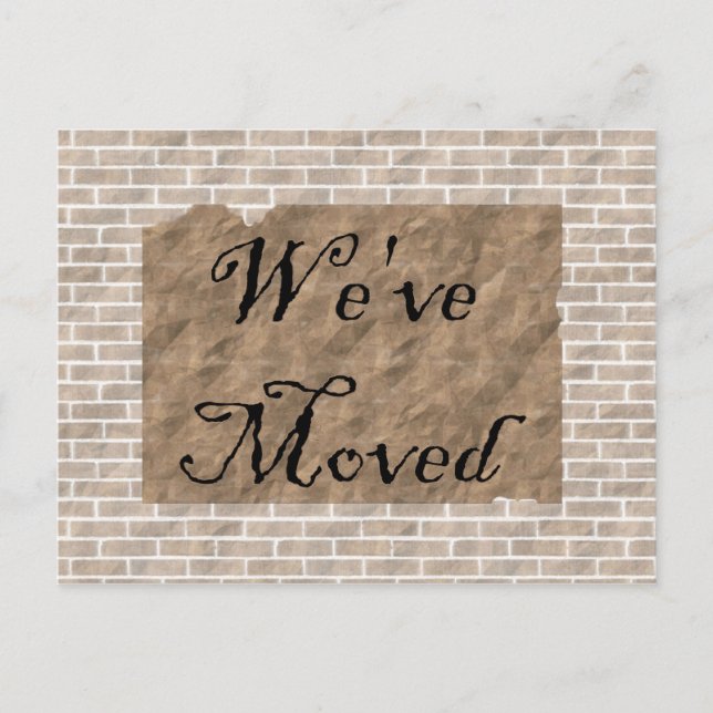 Postal De Anuncios We&apos;ve Moved (Anverso)