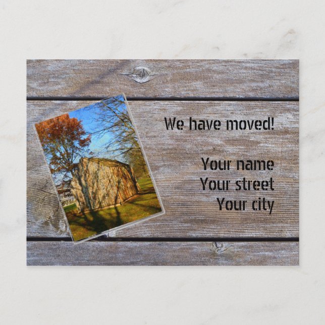 Postal De Anuncios We have moved (Wooden sombrero) (Anverso)