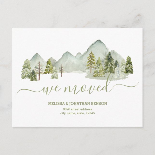 Postal De Anuncios We Moved New Home Address Announcement Postcard (Anverso)