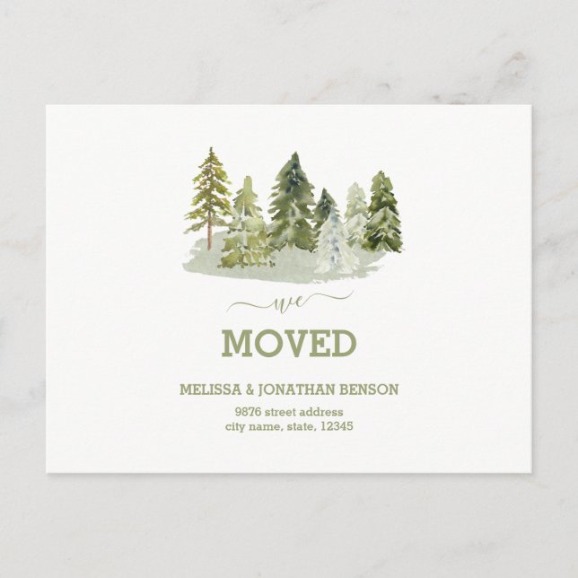 Postal De Anuncios We Moved New Home Address Announcement Postcard (Anverso)