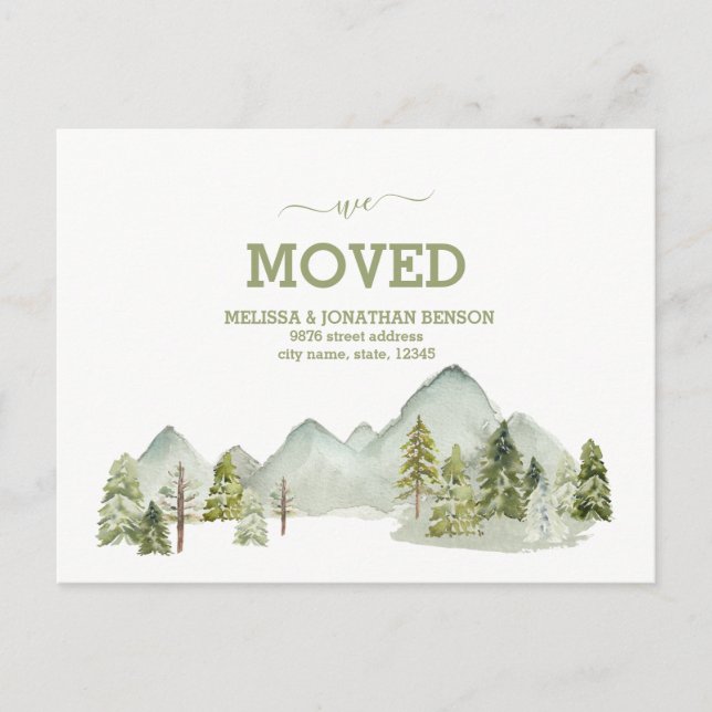 Postal De Anuncios We Moved New Home Address Announcement Postcard (Anverso)