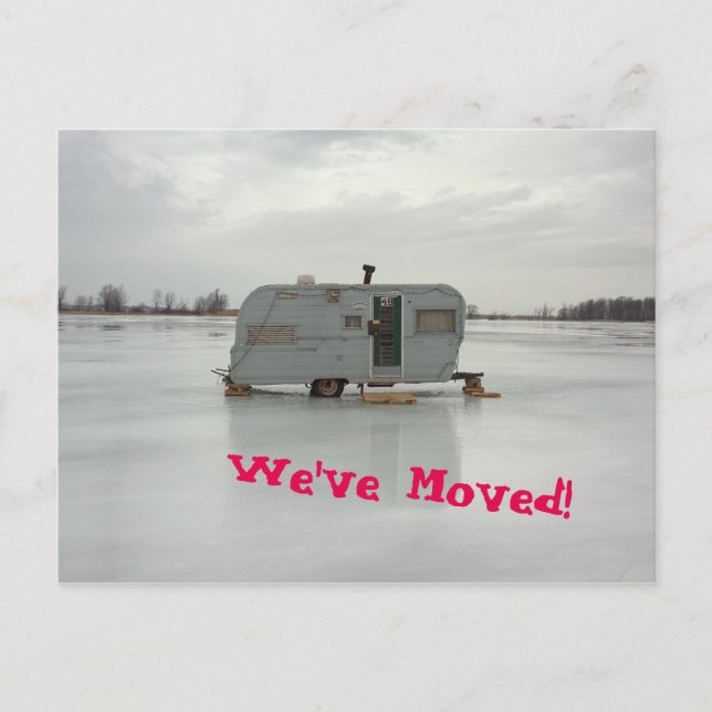 Postal De Anuncios We've Moved Caravana (Anverso)