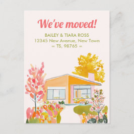 Postal De Anuncios We've Moved Mid-Century Modern Fall Colors