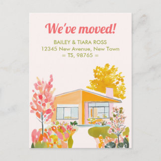 Postal De Anuncios We've Moved Mid-Century Modern Fall Colors