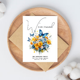 Postal De Anuncios Weve Moved New Address Butterfly Watercolor Moving
