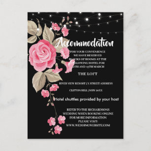 Postal De Anuncios Whimsical String Lights Black Accommodation card