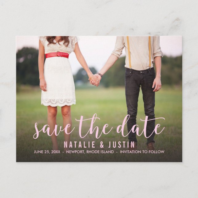 Postal De Anuncios Whimsy Photo Save the Date Anunciation (Anverso)