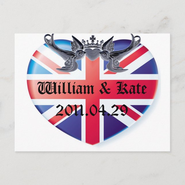 Postal De Anuncios William & Kate 2011.04.29 Salva la Fecha (Anverso)