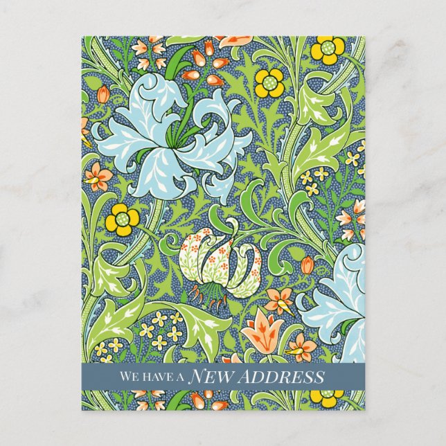 Postal De Anuncios William Morris Golden Lily CC1223 en movimiento (Anverso)