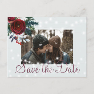 Postal De Anuncios Winter wonderland Light foto guardar boda de citas