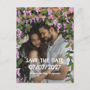 Postal De Anuncios Wisteria Vines Personalizado Floral Boda fotográfi