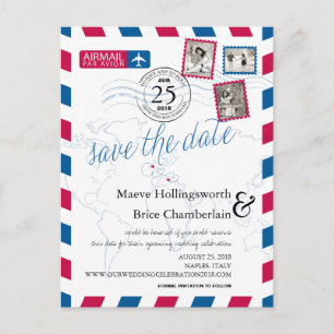 Postal De Anuncios World Ubicaciones Airmail Guardar la fecha
