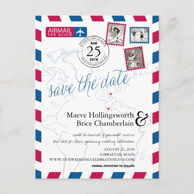 Postal De Anuncios World Ubicaciones UK-Gibraltar Airmail Save the Da (Anverso)