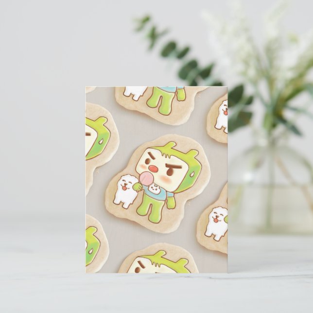 Postal De Anuncios XiaoTieJun Gritando cookies (Anverso de pie)