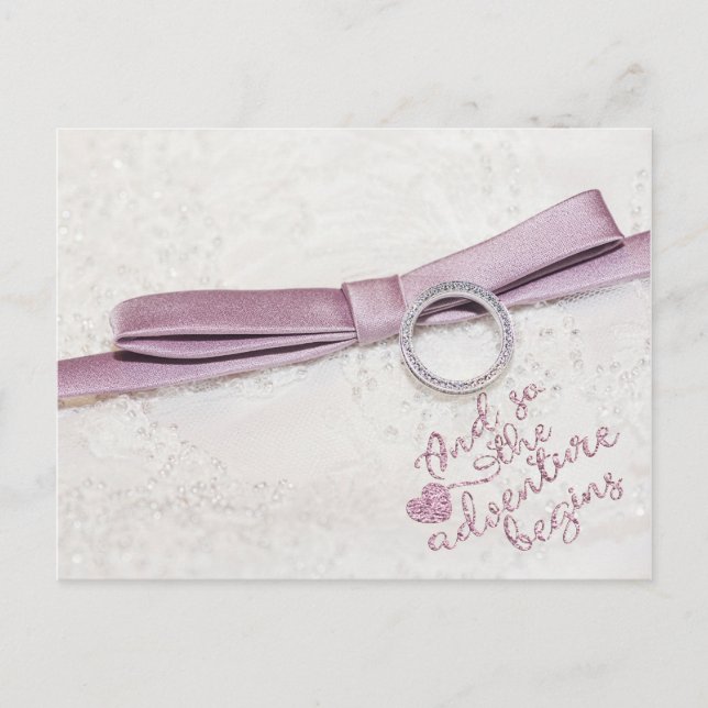 Postal De Anuncios Y así comienza la aventura - Compromiso Boda (Anverso)