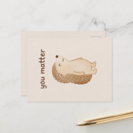 Postal De Anuncios You Matter Minimal Hedgehog Postcard