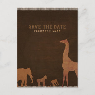 Postal De Anuncios Zoológico de la Jungla Safari Africano Vintage Anu