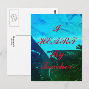 Postal de apreciación de "I Heart My Teacher"