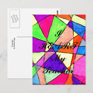 Postal de apreciación de "I Heart My Teacher"