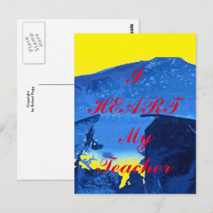 Postal de apreciación de "I Heart My Teacher"