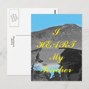 Postal de apreciación de "I Heart My Teacher"