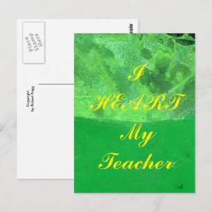 Postal de apreciación de "I Heart My Teacher"
