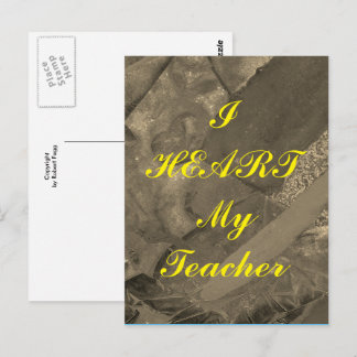 Postal de apreciación de "I Heart My Teacher"