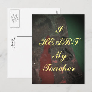 Postal de apreciación de "I Heart My Teacher"