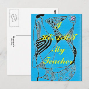 Postal de apreciación de "I Heart My Teacher"