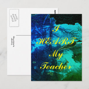 Postal de apreciación de "I Heart My Teacher"