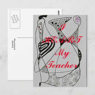 Postal de apreciación de "I Heart My Teacher"