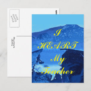 Postal de apreciación de "I Heart My Teacher"